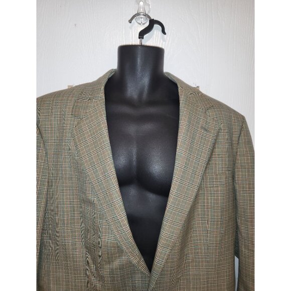 Brooks Brothers Blazer Men Sz 44 L Plaid Office Formal Designer Italy Workwear‎ - Picture 2 of 11